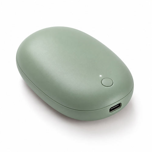 Chauffe-mains rechargeable Polaire vert sauge