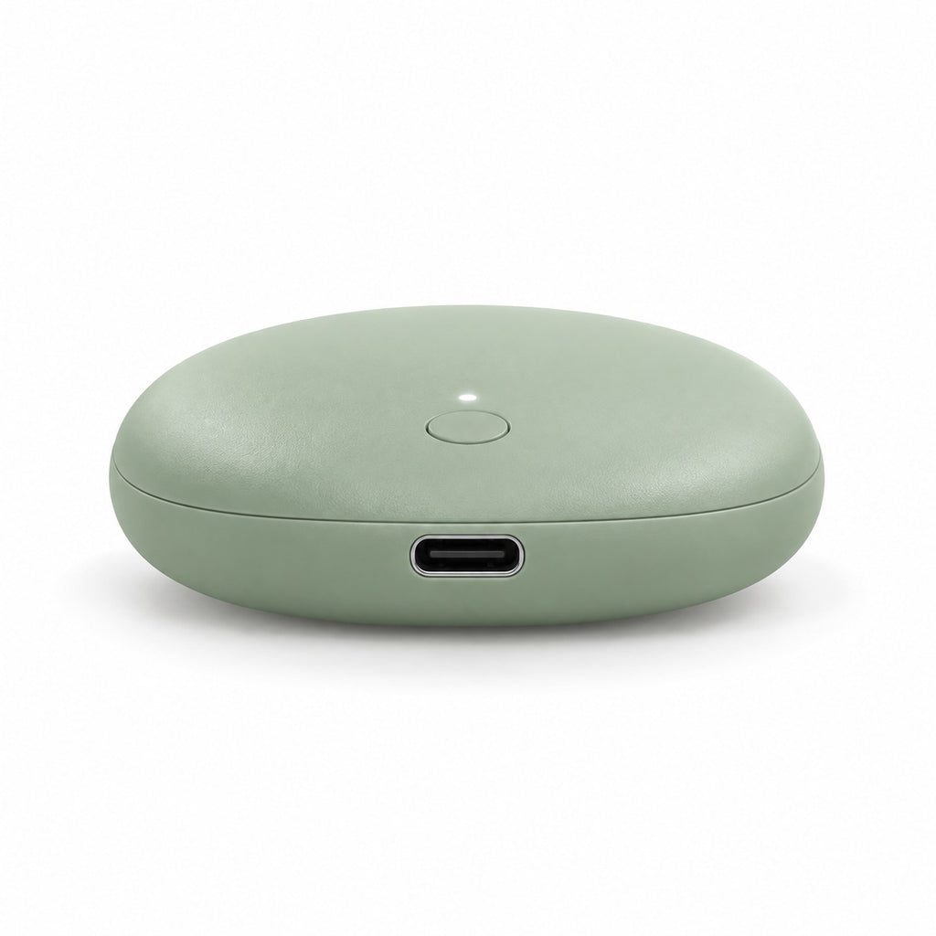 Chauffe-mains Polaire vu de profil, port USB-C