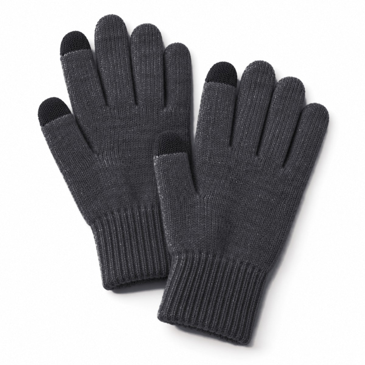 Gants tactiles en maille Polaire noir