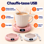 Caractéristiques du chauffe-tasse USB Polaire : 3 niveaux, écran digital, USB, tasse non incluse