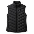 Gilet chauffant USB Polaire noir, vue de face