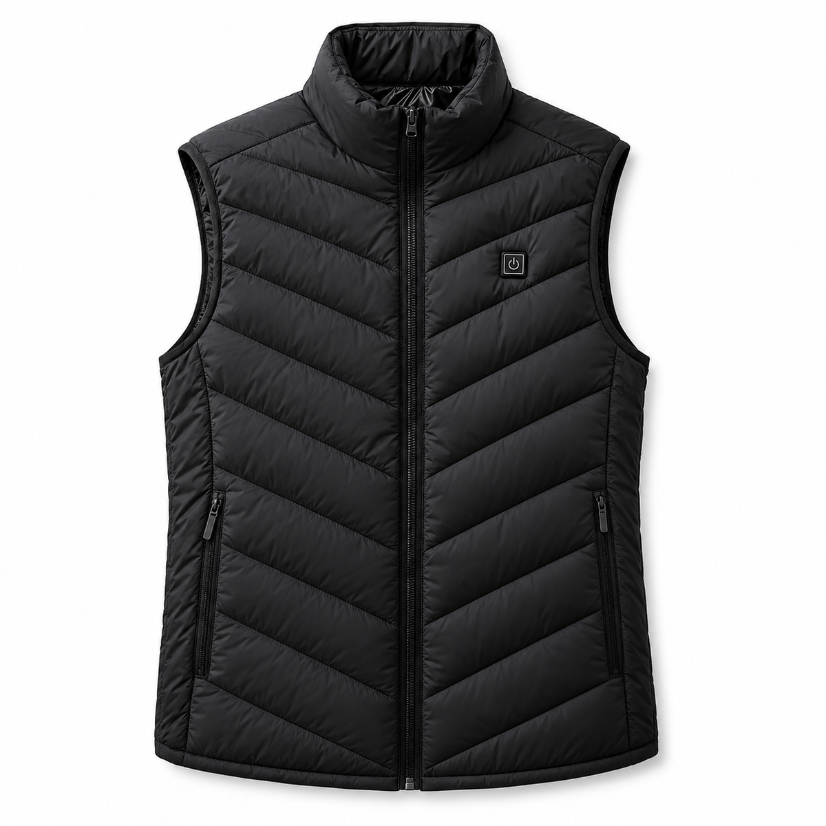 Gilet chauffant USB Polaire noir, vue de face